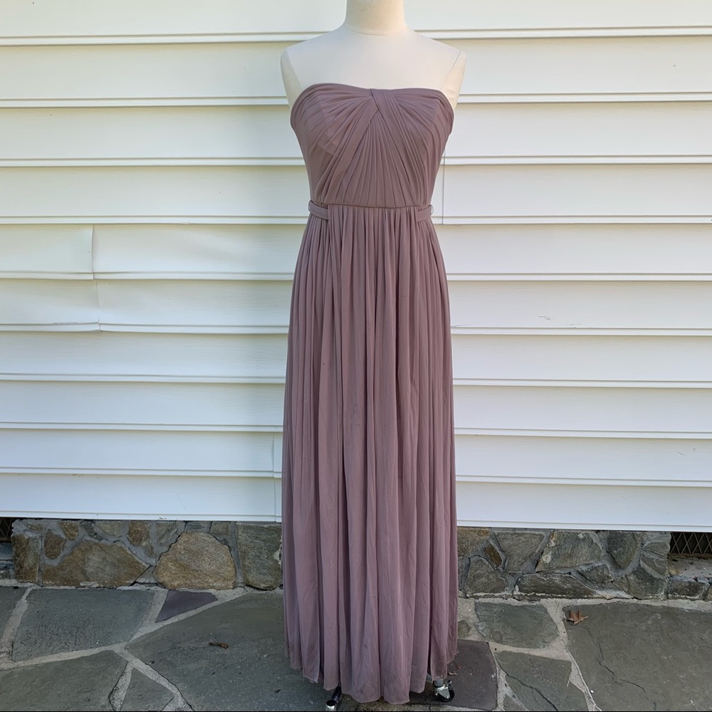 David’s Bridal Sz 10 Dusty Purple Style-Your-Way 6 Tie Maxi Bridesmaid Dress